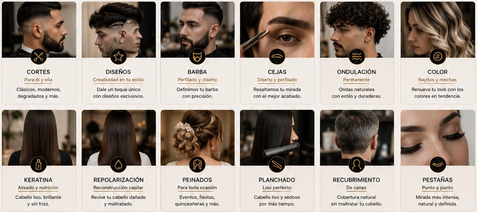 Trabajos de barbería y belleza ELEGANT'S